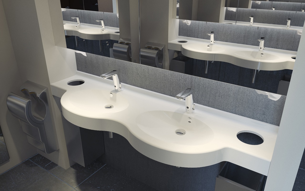 commercial bathroom sink cost